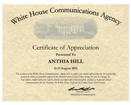 Barack Obama Autograph Note Signed as President -- Plus Medallion and White House Certificate